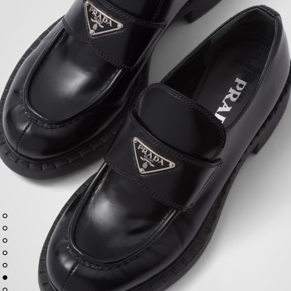 Prada brushed leather loafers. - Picture 1 of 8